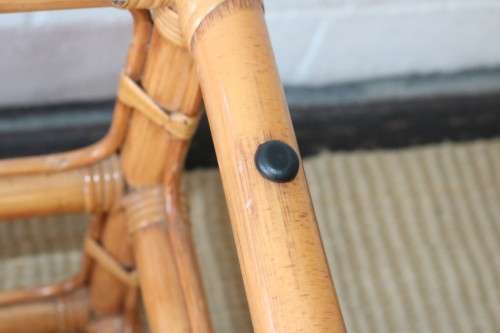 A lovely cane occasional/ coffee table with a removable glass top - stunning in a holiday home