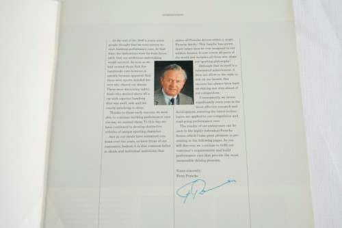 An incredible and rare 1989 "Porsche" vehicle Marques overview brochure including the 944, 911 & 928