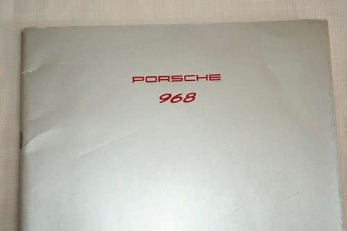 A stunning and rare 1992 "Porsche" 968 full colour sales brochure with the original spec sheet