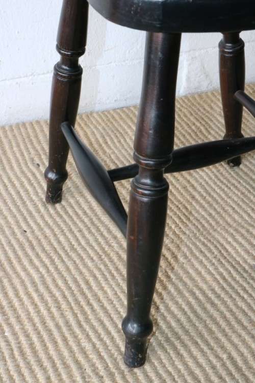 Six lovely vintage black painted occasional/ dining chairs - perfect to paint or to restore