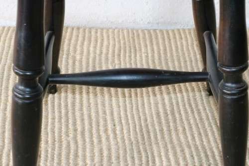 Six lovely vintage black painted occasional/ dining chairs - perfect to paint or to restore