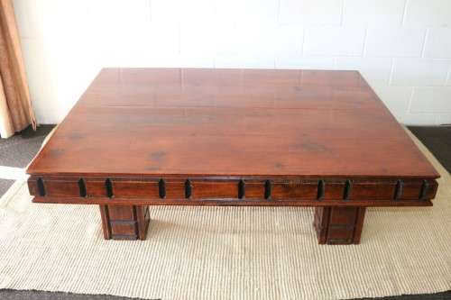 An extraordinary LARGE and striking centre coffee table with carved sides and legs - stunning!