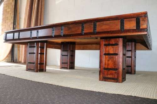 An extraordinary LARGE and striking centre coffee table with carved sides and legs - stunning!