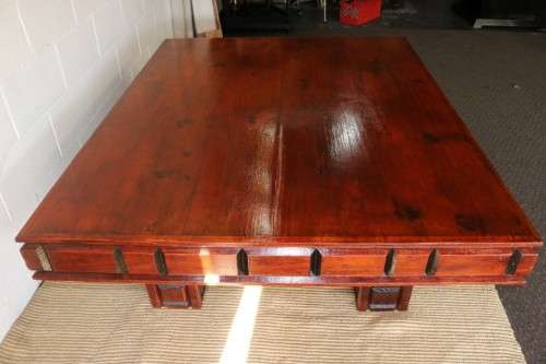 An extraordinary LARGE and striking centre coffee table with carved sides and legs - stunning!