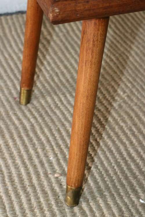 A gorgeous vintage Oak "California Mission" table with a *tile top* and lovely brass embellishments