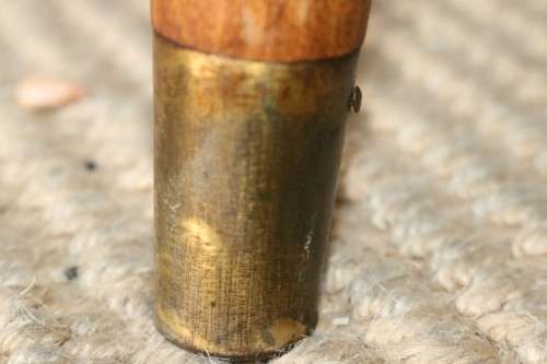 A gorgeous vintage Oak "California Mission" table with a *tile top* and lovely brass embellishments
