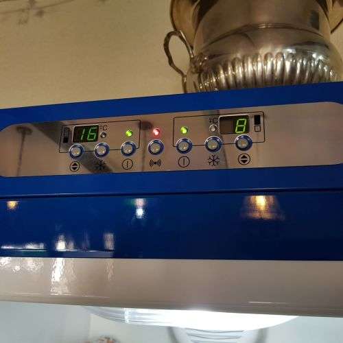 An incredible Royal Blue SMEG 304L fridge-freezer combo "50's Retro Style Aesthetic" look