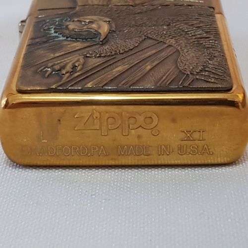 **RS17** A c1995 Zippo Barrett Smythe limited edition "Endangered Animals" Eagle brass lighter