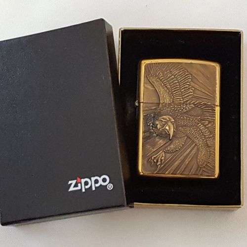 **RS17** A c1995 Zippo Barrett Smythe limited edition "Endangered Animals" Eagle brass lighter