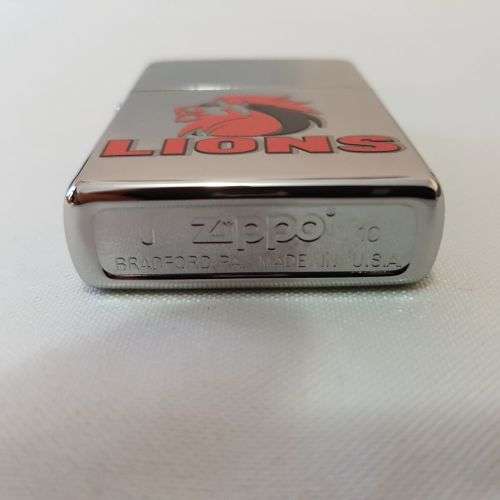 An awesome Original Zippo "South African Rugby" LIONS brushed chrome lighter