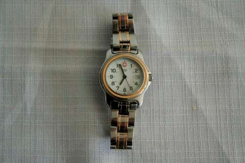 An awesome vintage original two-tone ladies Swiss Army wrist watch in awesome condition