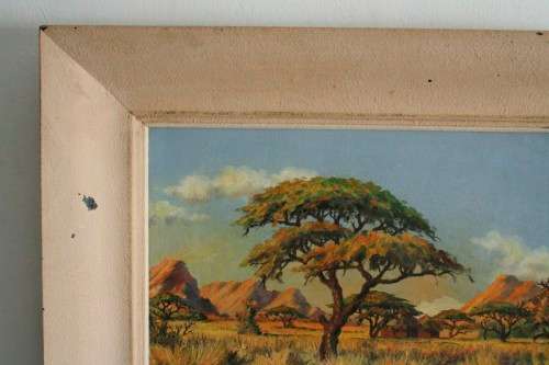 **RS17** A signed & framed oil on board painting by South African landscape artist JHL Van Zyl