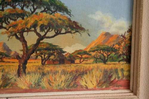 **RS17** A signed & framed oil on board painting by South African landscape artist JHL Van Zyl