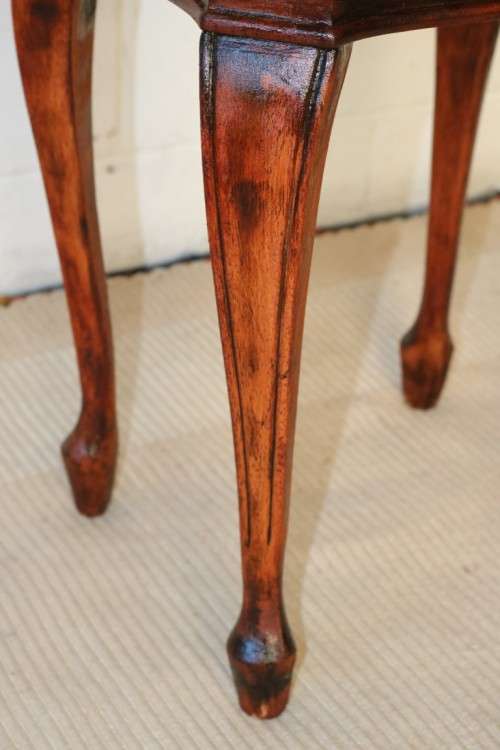 A gorgeous and stylish vintage teak occasional/ side table with Queen Anne legs - perfect for a lamp