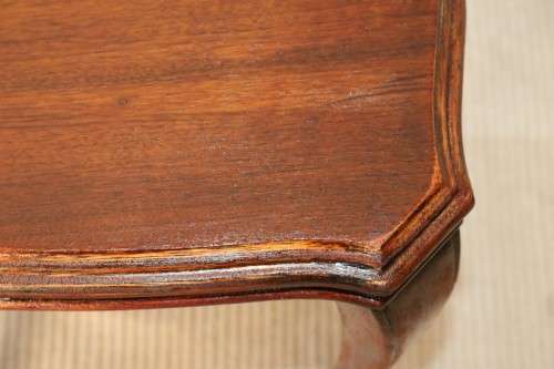 A gorgeous and stylish vintage teak occasional/ side table with Queen Anne legs - perfect for a lamp