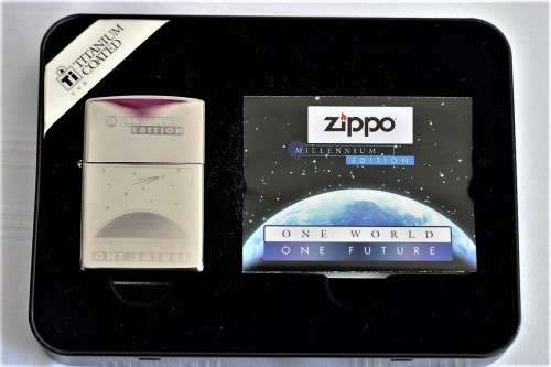 A stunning "Millennium Edition" original Titanium coated Zippo - unused and in the original box!!