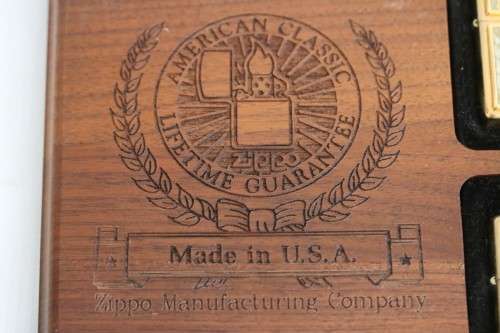 **RS17** A spectacular & very stylish set of 6x original Zippos in a wooden plaque - incredible gift