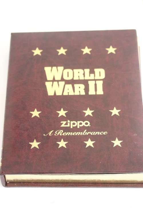 A magnificent "World War II - a remembrance" Zippo set w 4x lighters and a key ring - stunning gift!