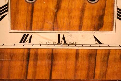 A stylish vintage British made Art Deco "British Clock Coronet" mechanical mantel clock