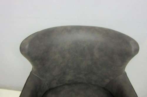 **RS17_Clearance** Upholstered low-wingback occasional chair is a modern stylish quality grey fabric