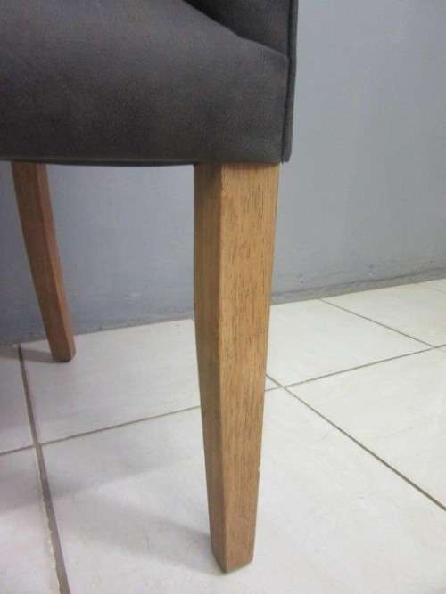 **RS17_Clearance** Upholstered low-wingback occasional chair is a modern stylish quality grey fabric