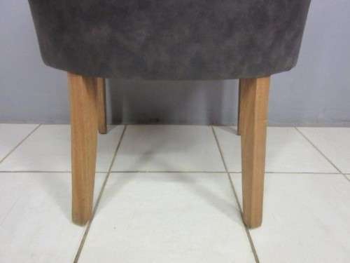 **RS17_Clearance** Upholstered low-wingback occasional chair is a modern stylish quality grey fabric