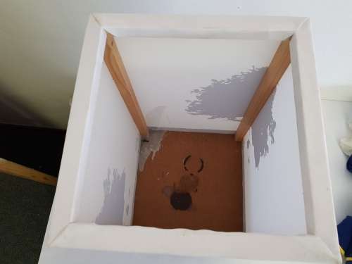 **RS17** Lovely wood & fabric luminary box/ candle holder w/ oriental look - stunning in a lounge