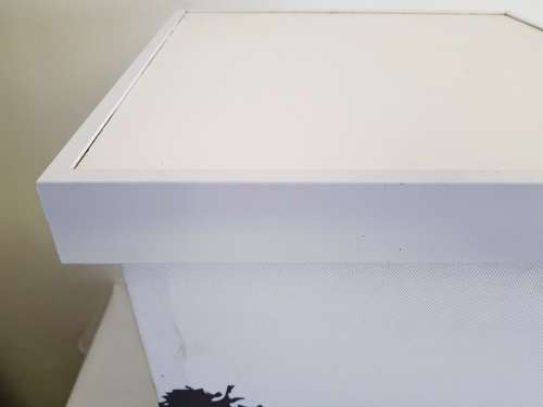 **RS17** Lovely wood & fabric luminary box/ candle holder w/ oriental look - stunning in a lounge