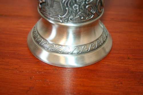 2x stunning and beautifully made ornate repousse original German made Frieling pewter cups- RS17Sale