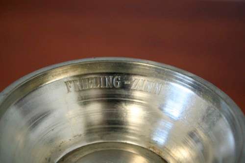 2x stunning and beautifully made ornate repousse original German made Frieling pewter cups- RS17Sale