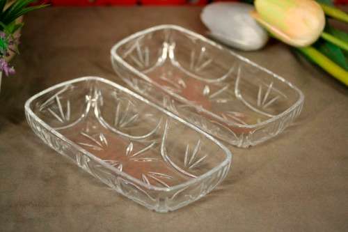 Superb pair of vintage French made Cristal D'Arques cut crystal bowls in the original box - RS17Sale