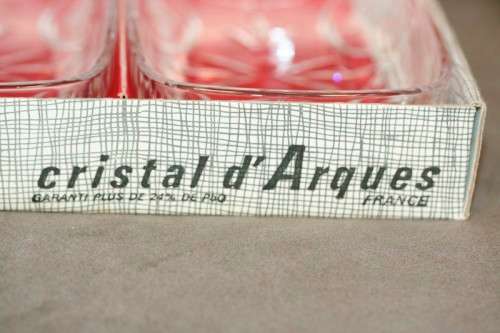 Superb pair of vintage French made Cristal D'Arques cut crystal bowls in the original box - RS17Sale