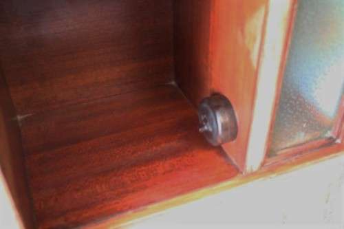 Incredible mid-century Scandinavian double pedestal headboard with lighting for restoration - AAA