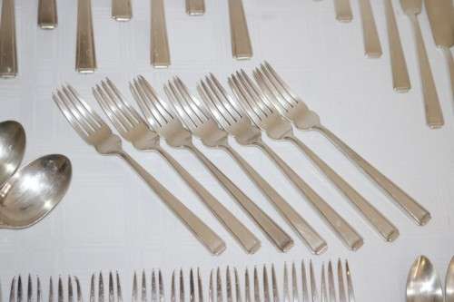 An incredible top-quality vintage British made Cooper Brothers EPNS silver plated 85pc cutlery set