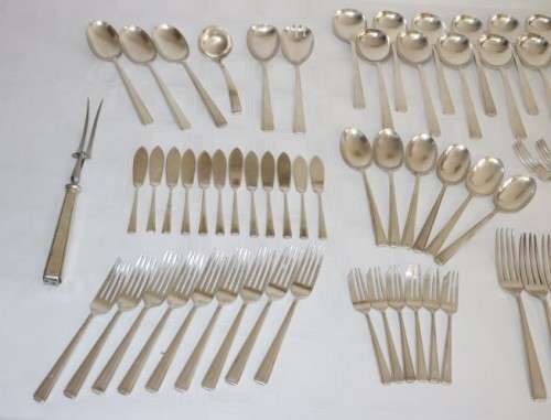 An incredible top-quality vintage British made Cooper Brothers EPNS silver plated 85pc cutlery set