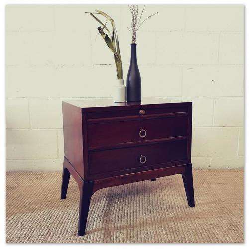 Two wonderfully charming Retro 1970's bedside pedestals a low design and two spacious drawers each!!