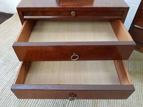 Two wonderfully charming Retro 1970's bedside pedestals a low design and two spacious drawers each!!