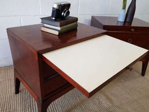 Two wonderfully charming Retro 1970's bedside pedestals a low design and two spacious drawers each!!