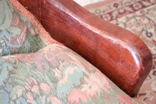 Wow! Magnificent pair of Victorian "king and queen" hand carved chairs with deep button detailing!
