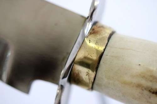 A magnificent hand made in Ecuador TEMPERED STEEL hunting knife in in its original leather sheath!!