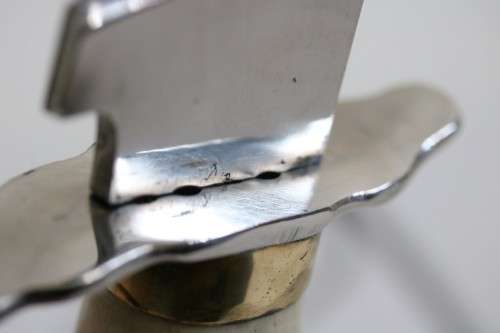 A magnificent hand made in Ecuador TEMPERED STEEL hunting knife in in its original leather sheath!!