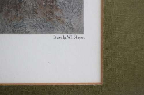 A wonderful framed vintage "British Hunting Scene" print titled "Full Cry" by WJ Shayer - RS17Sale