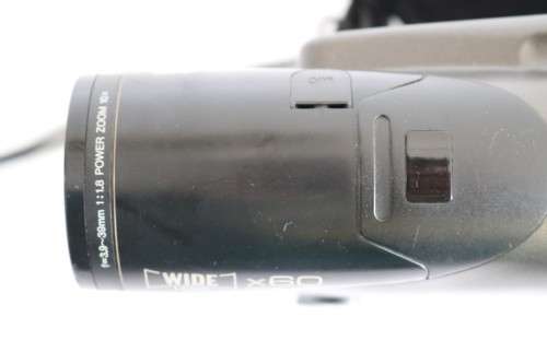 A Panasonic NV-R55 VHS movie camera with battery, charger and one cassette - in working condition!