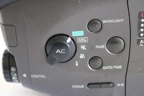 A Panasonic NV-R55 VHS movie camera with battery, charger and one cassette - in working condition!