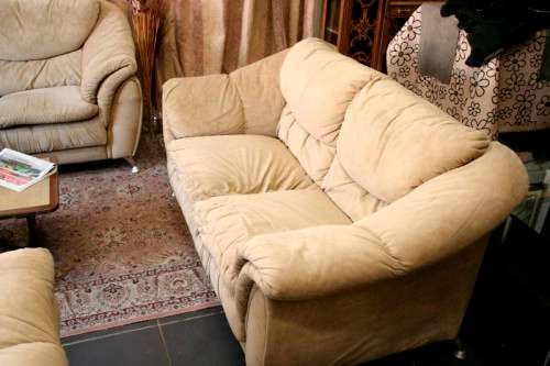 A fantastic, large comfortable four piece Beige lounge suite, perfect in informal lounges!