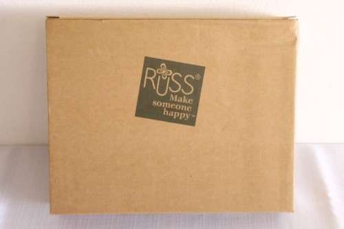 **RS17** An original Russ Bears & Toys hand painted "My Godchild" yellow & blue photo frame