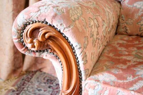 A gorgeous "Baroque Rococo" styled upholstered lounge suite with incredible carved detailing