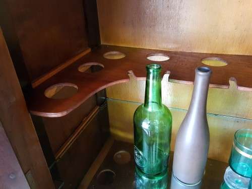 A beautiful vintage ball and claw cocktail cabinet with three spacious drawers and brass handles!!