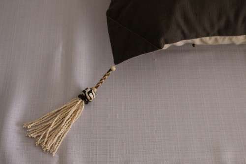 **RS17** Three two-tone scatter cushions in a stunning quality fabric - price/ bid per cushion