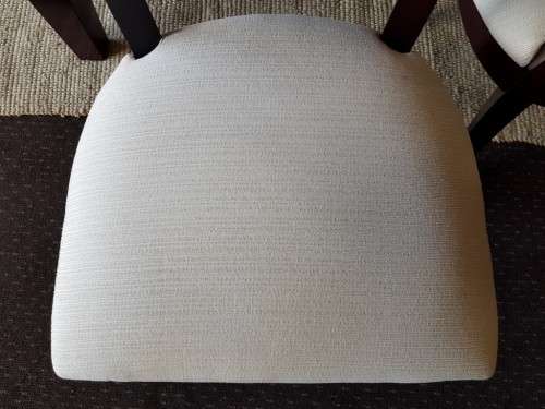 A Spectacular modern 8-seater Mahogany square dining room suite in excellent condition - WOW!!